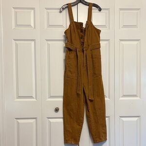 Universal Thread Tan Button-Up Jumpsuit
